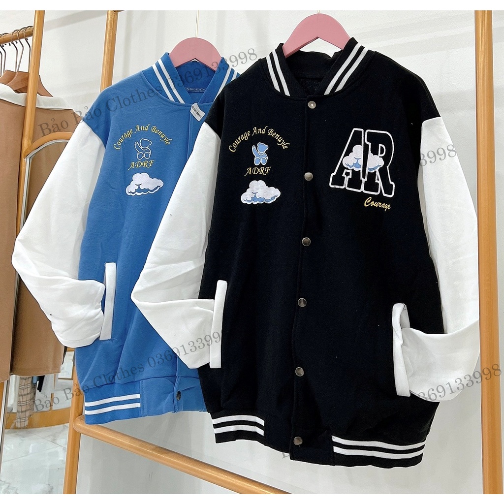 Áo Khoác Nỉ Nam Nữ  Form Rộng Chữ AR Con Gấu Vải Dày Mịn Thoáng Mát Thiết Kế Thời Trang Kiểu Dáng Năng Động