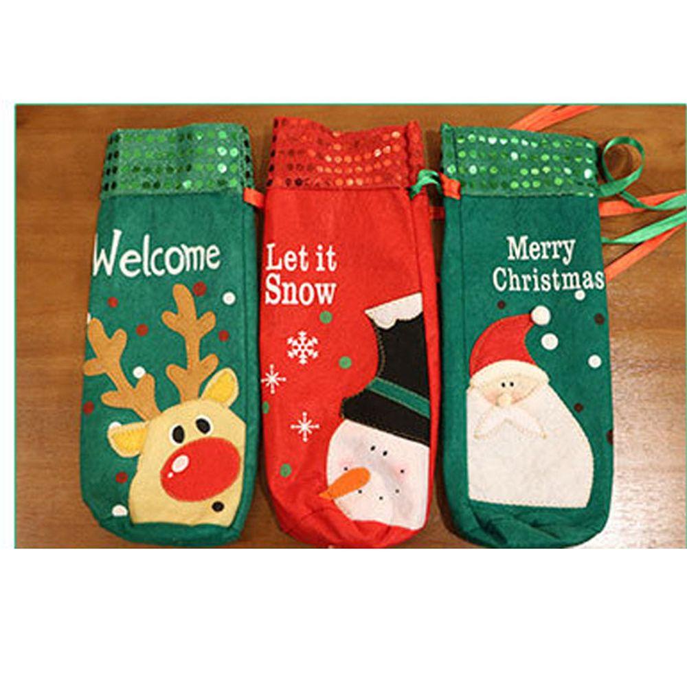 Vỏ Bọc Chai Rượu Hoạ Tiết Giáng Sinh 2022