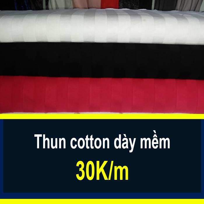 Vải thun cotton sọc dày mềm may quần ống suông, quần ống ôm, chân váy đẹp 30K/m