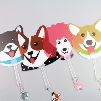 Quạt hologram quạt kim tuyến Q13 quạt cute quạt dễ thương dứa anh đào chó