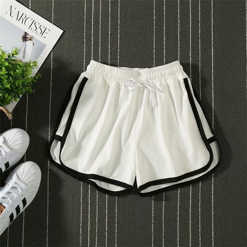 Quần ngắn thể thao IELGY màu sắc tương phản thời trang bãi biển thoải mái dành cho nữ