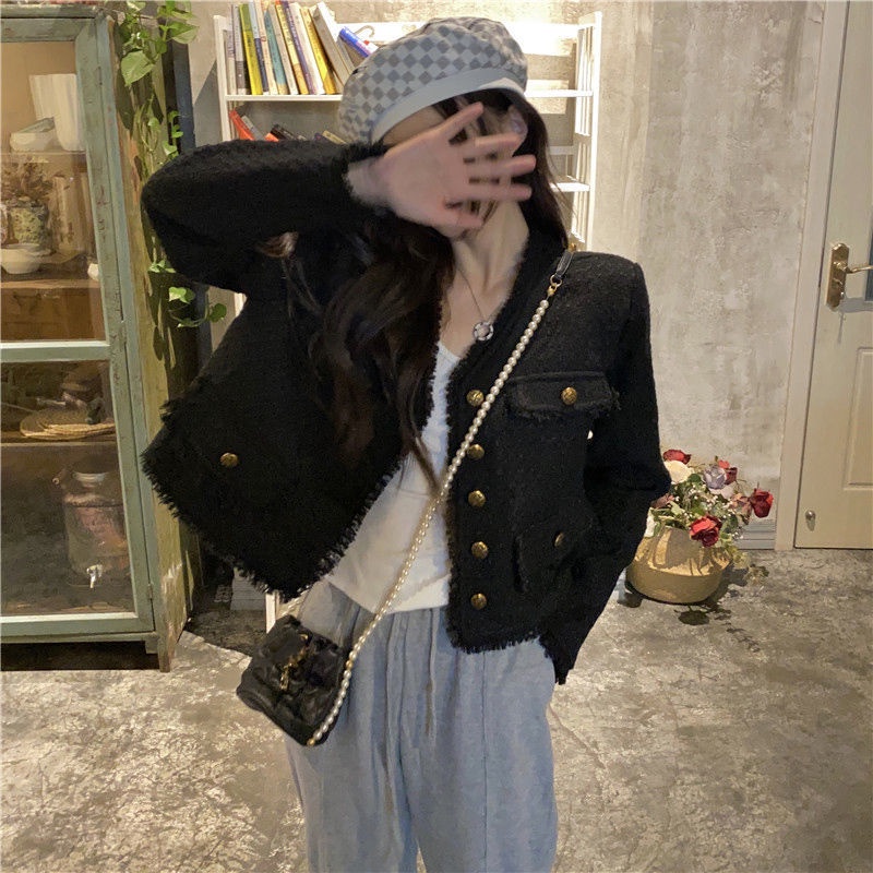 Áo khoác len dáng rộng thời trang mùa thu dành cho nữ