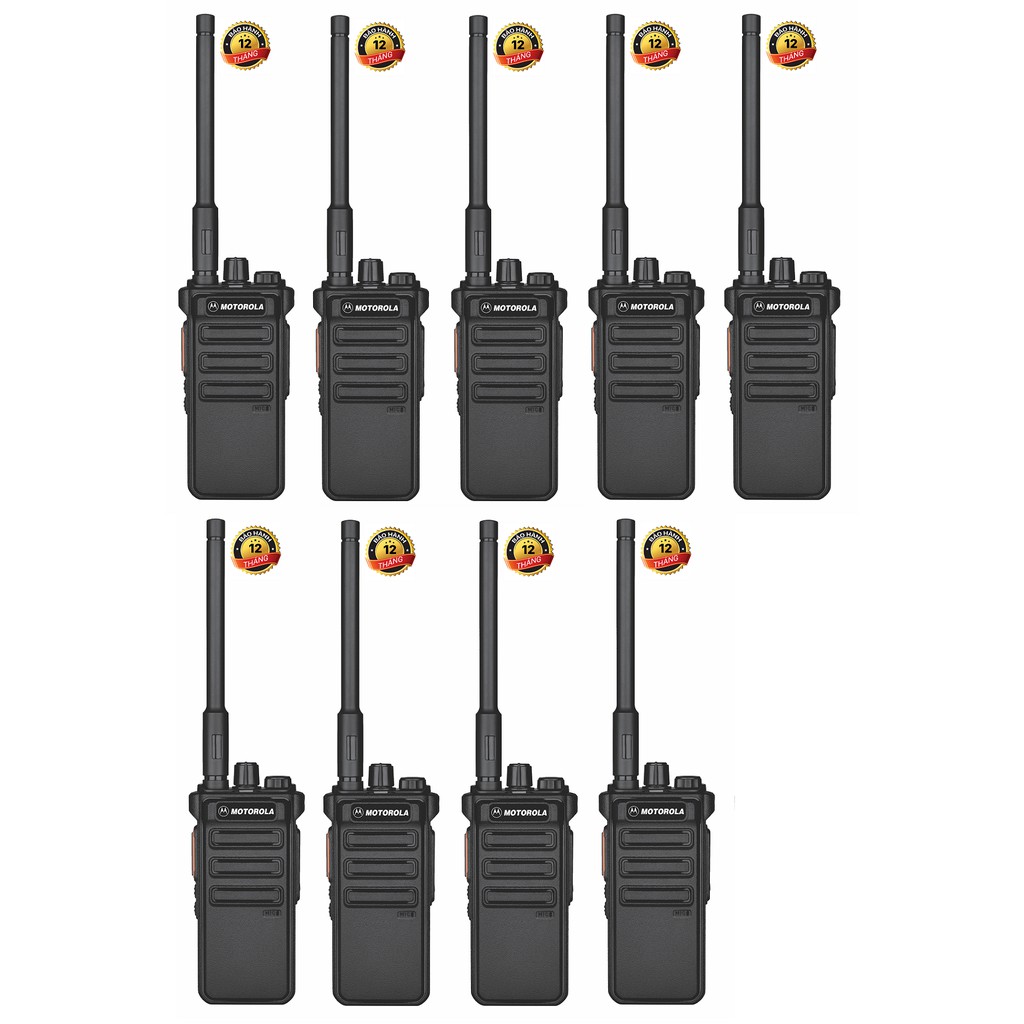 Bộ 9 Bộ đàm công suất lớn với đàm cầm tay 10W Motorola CP1688IS (Chuẩn công trường siêu bền, cự ly siêu xa)