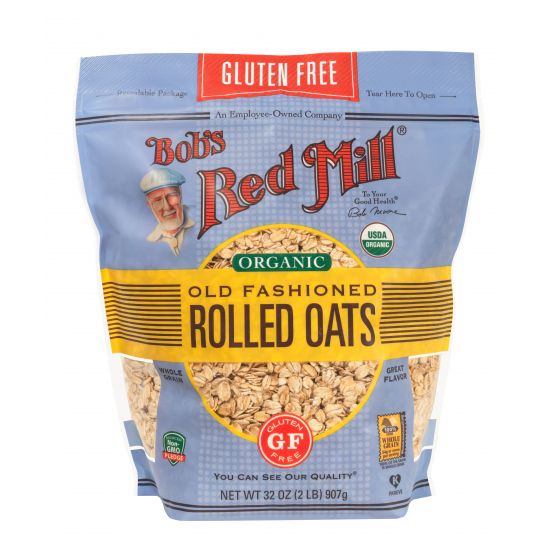 Yến mạch hữu cơ cán vừa không chứa Gluten 907g Bob's Red Mill Gluten Free Organic Old Fashioned Rolled Oats