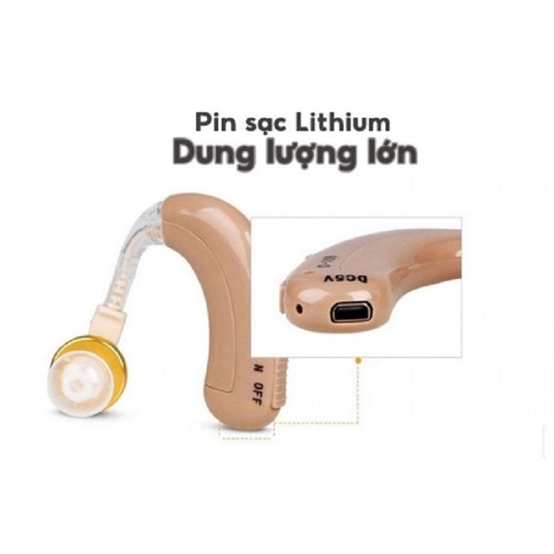 Máy Trợ Thính Axon C109 Đeo Vành Tai Sử Dụng Pin Sạc Lithium
