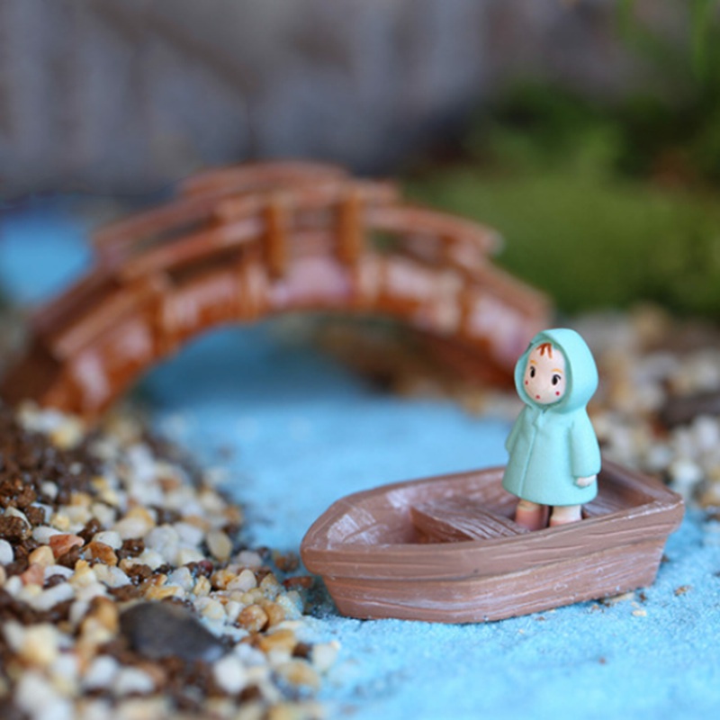 Set 2 Mô Hình Chiếc Thuyền Mini Dùng Để Trang Trí Cây Bonsai