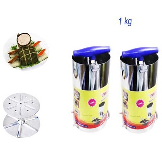 Bộ 2 khuôn làm giò chả inox 1kg thương hiệu dragon