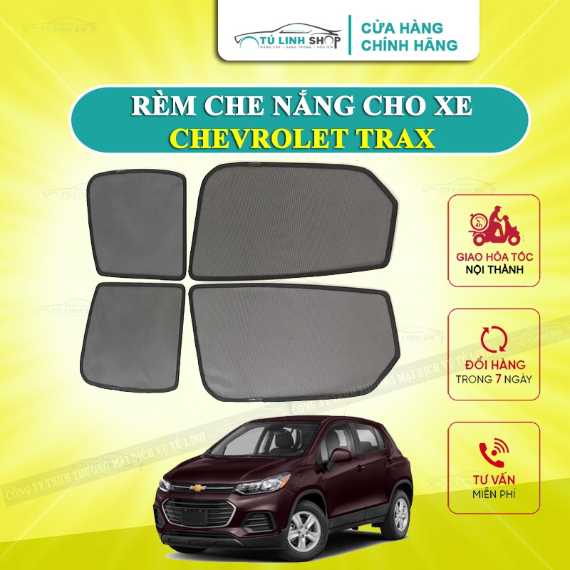 Rèm che nắng nam châm cho xe Chevrolet Trax, bộ 4 tấm cho 4 cửa, hàng loại 1 cao cấp nhất, vừa khít kính