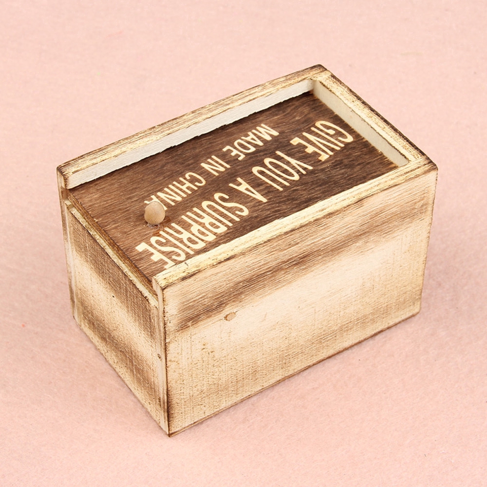 Hộp Đồ Chơi Bù Nhìn Nhện Bằng Gỗ Vui Nhộn Dùng Làm Quà Halloween