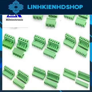 Đầu nối, cầu đấu 2EDG5.08 2/3/4/5/6/7/8/9/10/12P (Xanh Cong) [DOMINO, TERMINAL] EDG 5.08