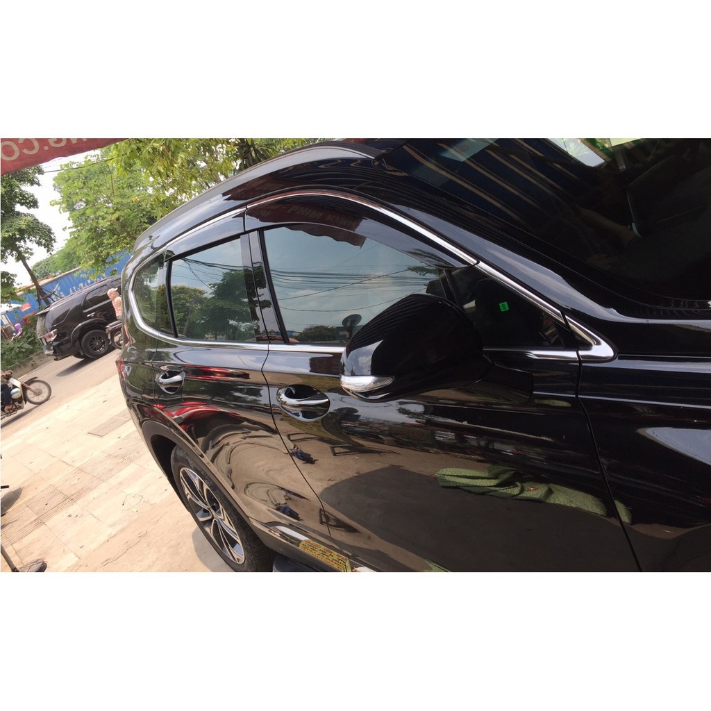 Vè che mưa Hyundai Santafe 2019-2020 chỉ mạ Crom  (hàng cao cấp)