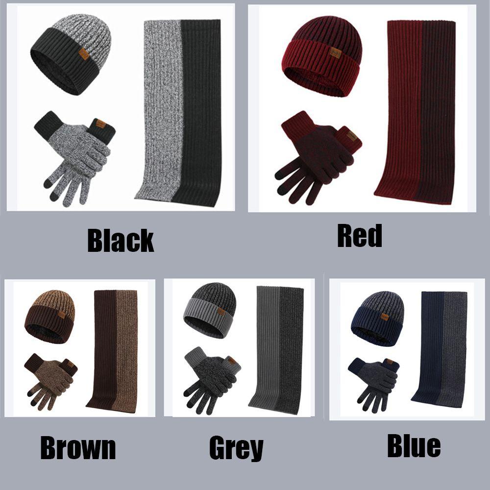 Set Mũ beanie Kèm Găng Tay Cảm Ứng Cho Nữ