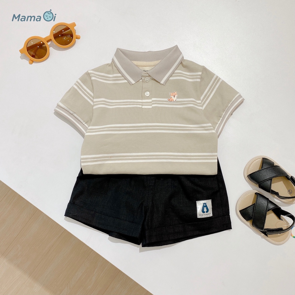 AT39 ÁO POLO SỌC CHO BÉ 0 - 36 THÁNG / ÁO THUN POLO TRẺ EM - MAMA ƠI