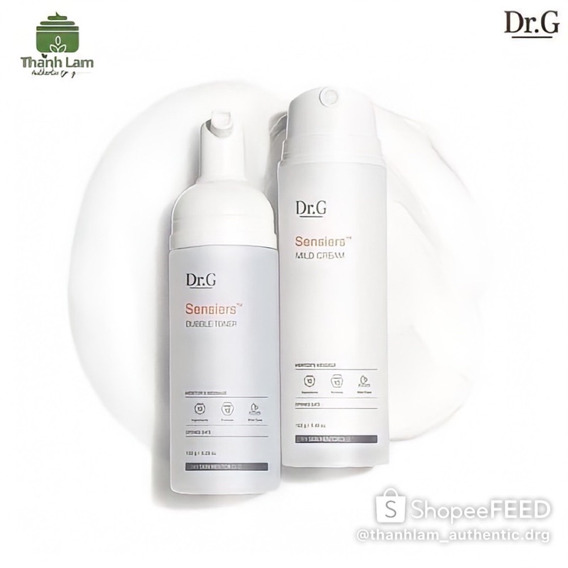 Bộ toner và sữa dưỡng cho da yếu đang phục hồi Sensiers Bubble Toner & Sensiers Mild Cream Dr.g 150g | BigBuy360 - bigbuy360.vn