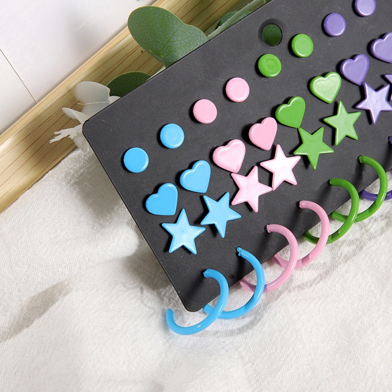 Set 20 Đôi Khuyên Tai Tròn Nhỏ Thời Trang Cho Nữ