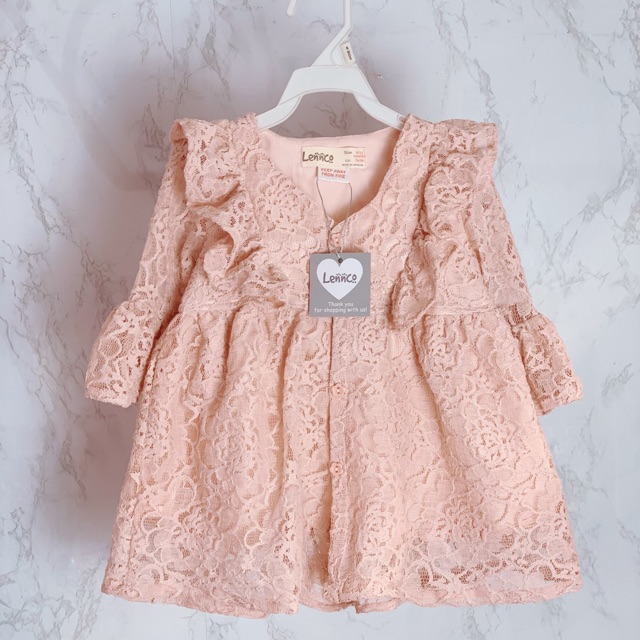 Váy ren hồng Lennco