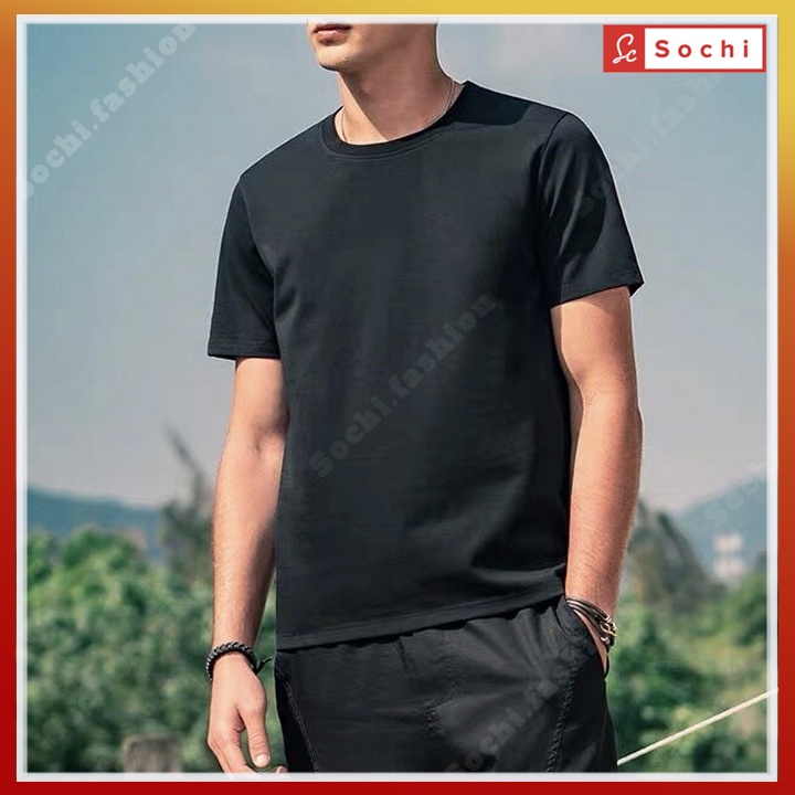 Áo thun cổ tròn tay ngắn nam, áo phông cotton tay ngắn nam in hình Balenclaga hiệu Sochi fashion chất mát mịn  CZ612