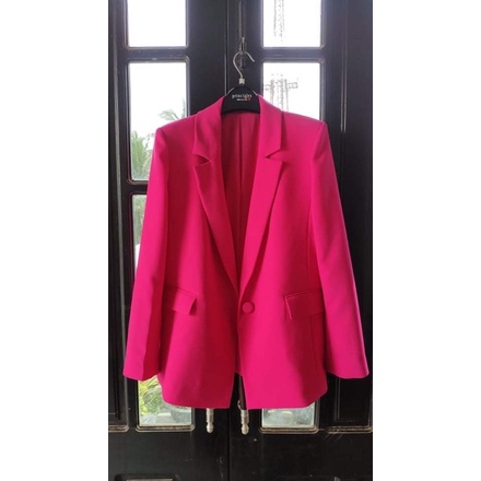 Áo vest blazer hồng neon một nút | BigBuy360 - bigbuy360.vn