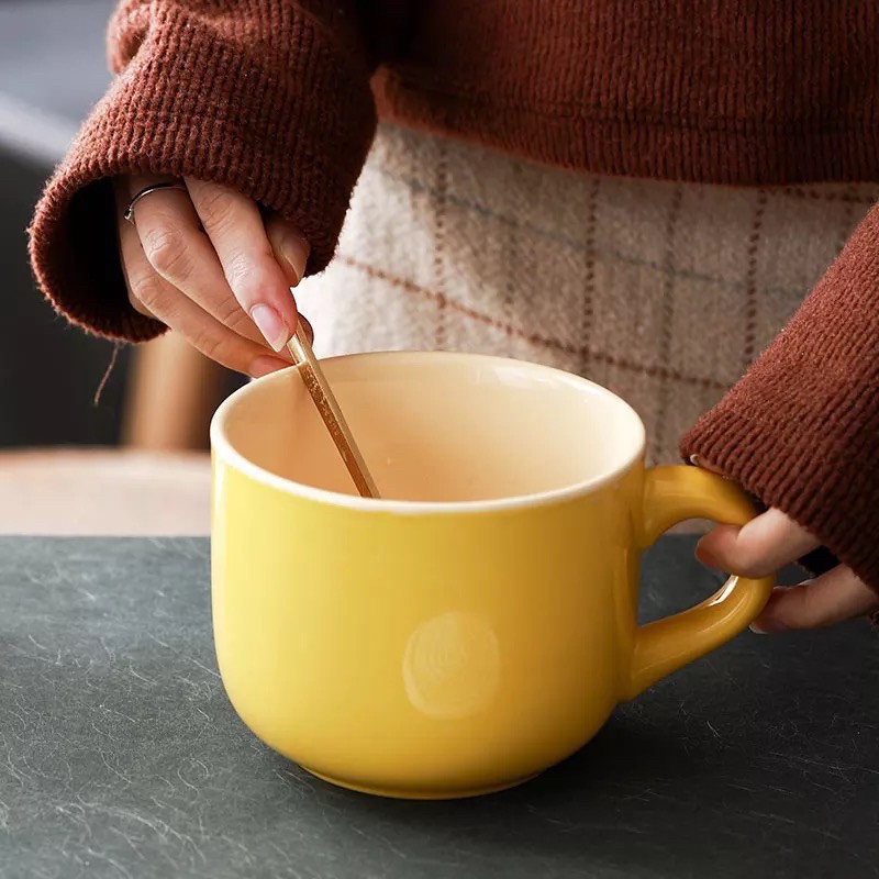Cốc sứ, Ly sứ EESOME DECOR siêu to khổng lồ 680ml quà tặng sinh nhật, Noel, Valentine đẹp