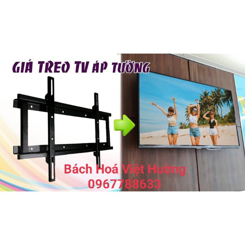 GIÁ TREO TIVI LED CỐ ĐỊNH SÁT TƯỜNG - TỪ 37 ĐẾN 60 INCH - KÈM ỐC VÍT