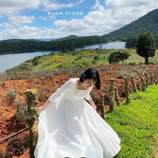 ĐẦM MAXI TAY LỠ CỔ U