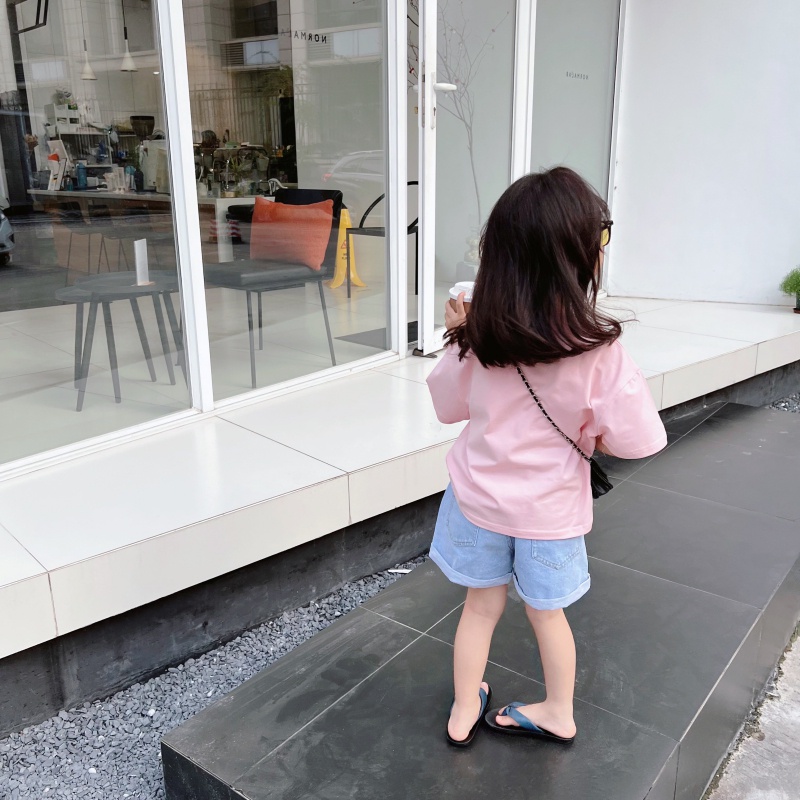 Áo Thun Tay Ngắn Có Túi In Hình Động Vật Hoạt Hình Phong Cách Phương Tây Dành Cho Bé Gái