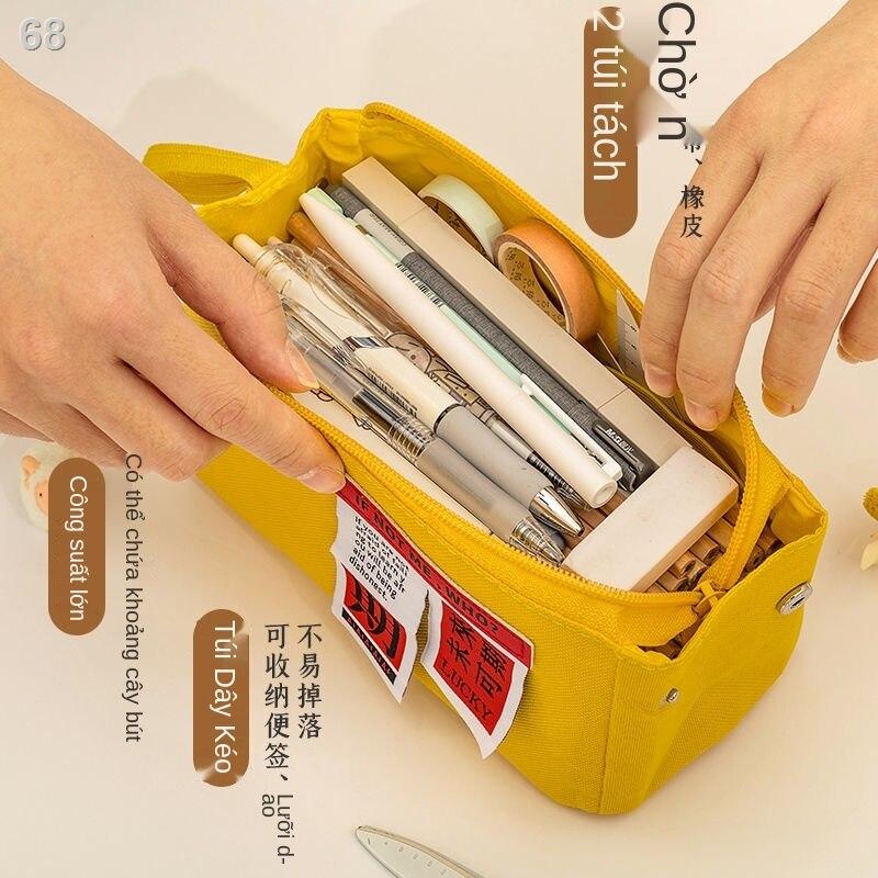 2021☃☌◕Túi đựng bút hộp văn phòng phẩm Nhật Bản dung tích lớn dành cho học sinh cấp 2 ôn thi chì mới đặc biệt cậu bé đa