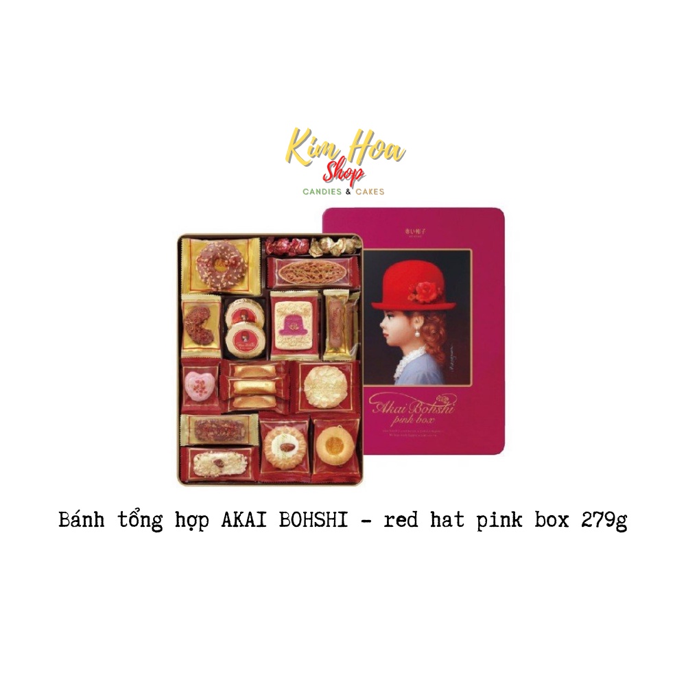 Tổng hợp bánh kem thương hiệu AKAI BOHSHI blue box & pink box red hat - MADE IN JAPAN
