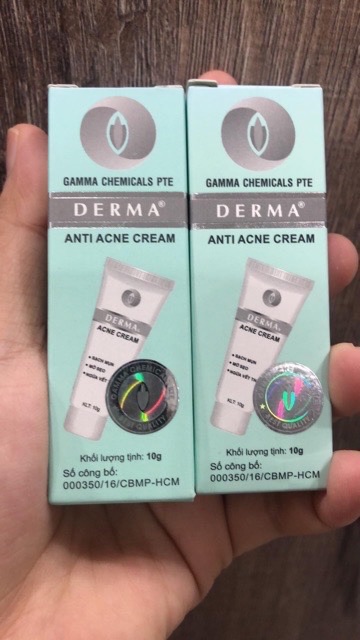 KEM GIẢM MỤN DERMA ANTI ACNE CREAM TUÝP 10g | BigBuy360 - bigbuy360.vn