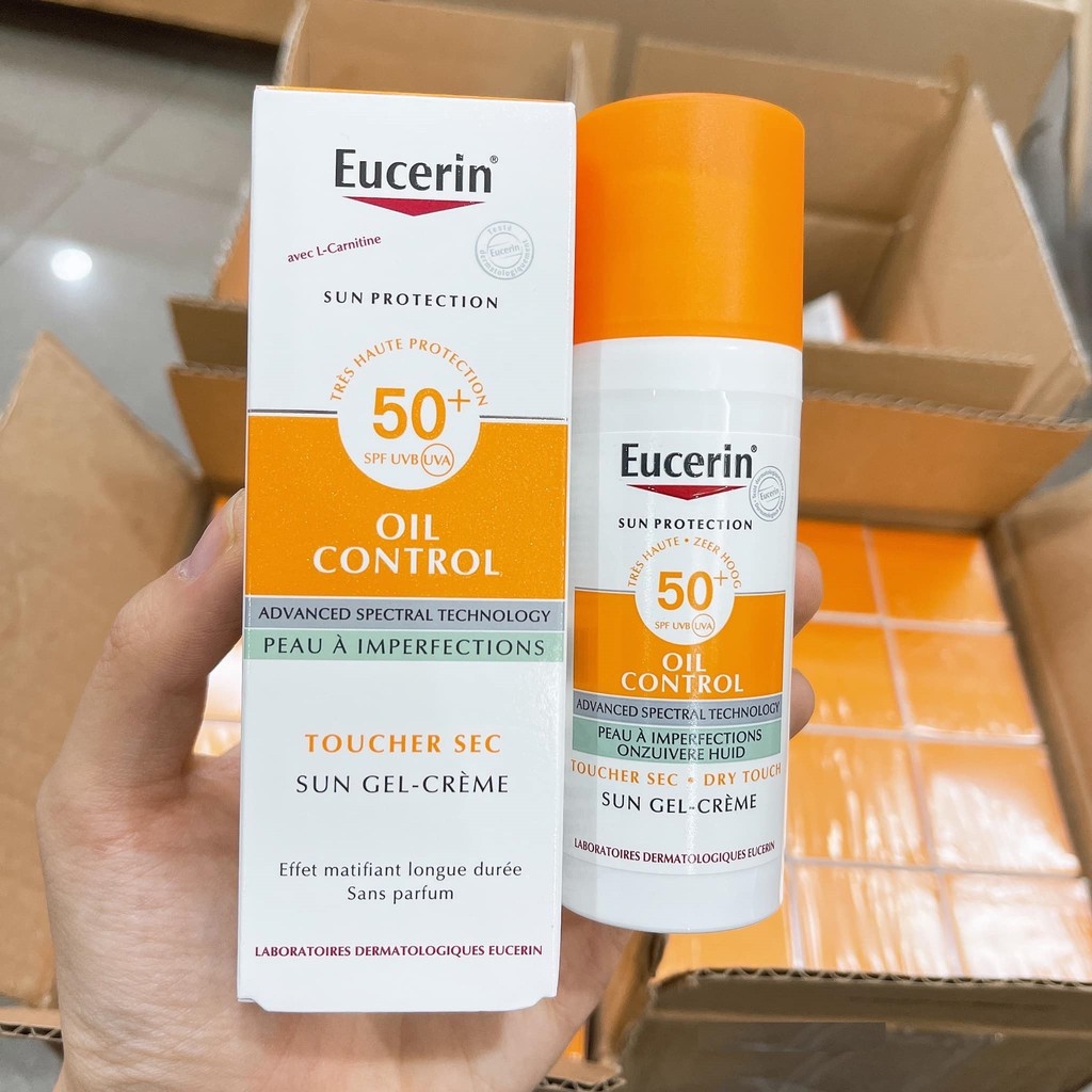 Kem Chống Nắng Eucerin Cho Da Dầu Mụn Eucerin Sun Gel Cream Oil Control SPF 50+ 50ml