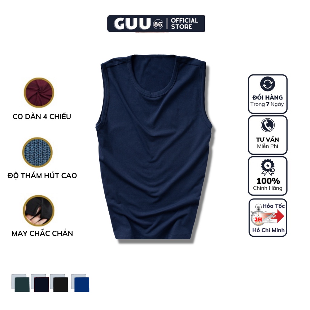 Áo Sát Nách Tập Gym Thể Thao Cao Cấp 𝗔𝗦𝗡 Áo Ba Lỗ Nam Co Dãn - 4 Màu