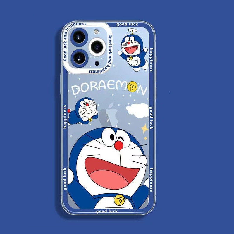 Ốp Điện Thoại TPU Mềm Trong Suốt Hình Doraemon Cho iPhone 14 Pro Max Mini 13 12 11 XS XR X 8 7 Plus 6S 6 SE