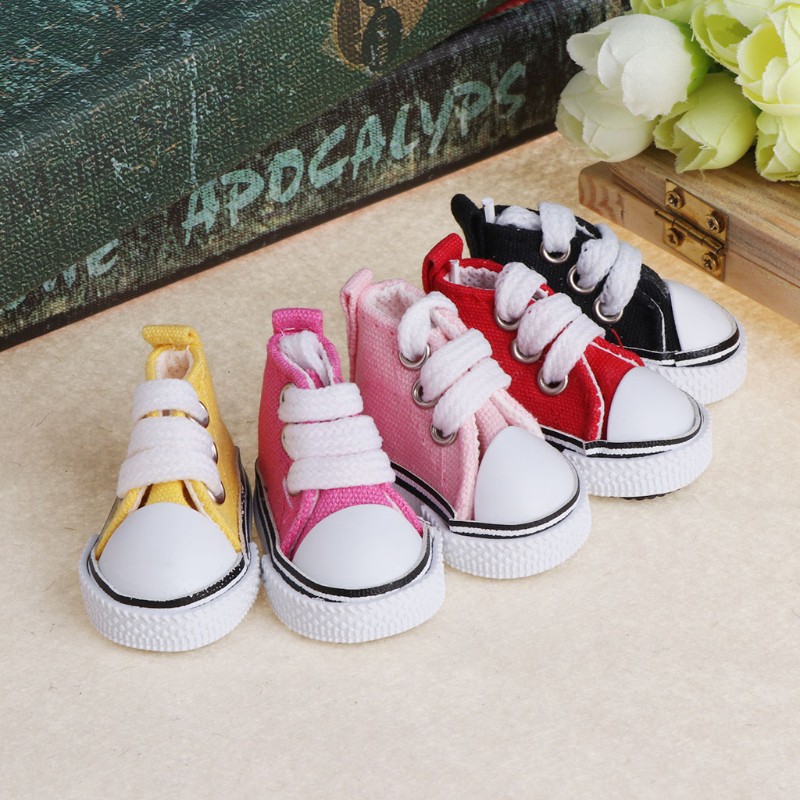 Đôi Bốt Vải Canvas Xinh Xắn Cho Búp Bê 5cm