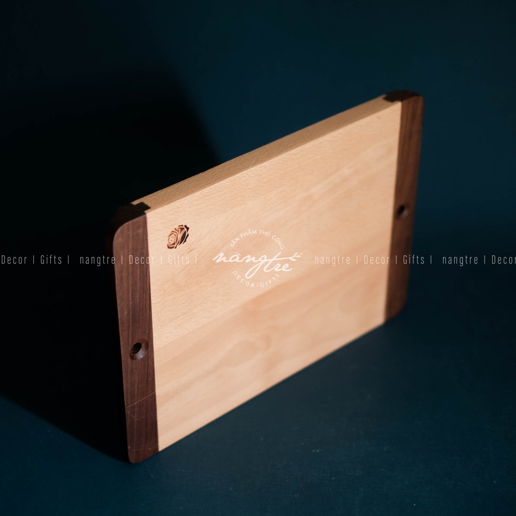 Thớt gỗ trang trí tay cầm - Thớt gỗ beech tay cầm mới- Wooden cutting board