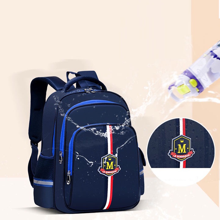Balo chống gù, siêu nhẹ, phản quang dành cho học sinh lớp 1 size 37cm đựng vừa sổ a4 DAO-LT063