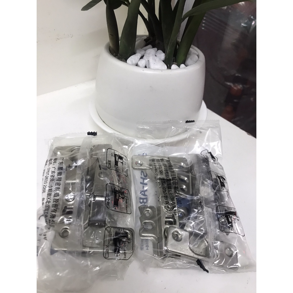 Bản lề bật hơi giảm chấn inox SH-ABC cong-thẳng