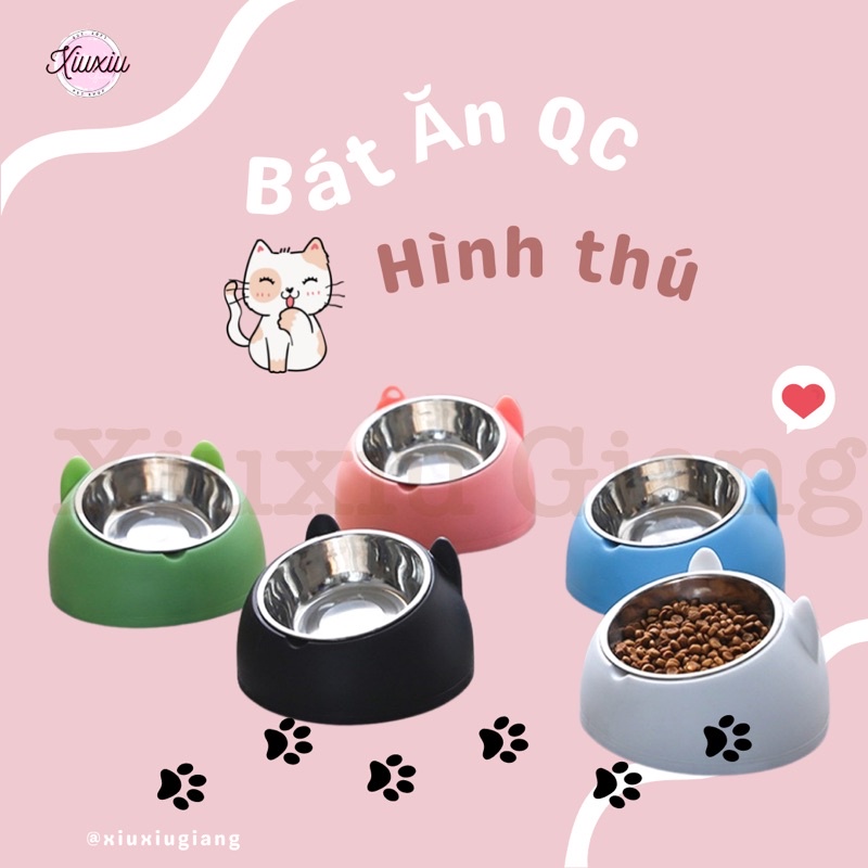 [Cao Cấp] Bát Ăn QC Hình Thú Chống Gù Lưng - Xiuxiu Giang