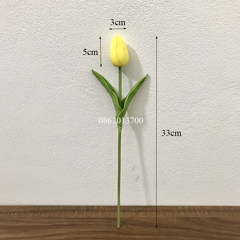 Hoa Giả - Hoa Tulip 33cm cao cấp  nhiều màu sắc trang trí, decor nhà cửa, cửa tiệm, studio chụp ảnh xinh xắn