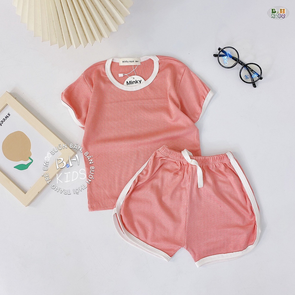 Bộ Cộc Tay Minky Mom Chất Gân Tăm Cực Đẹp Cho Bé Trai, Bé Gái 7-18kg - Umee kids