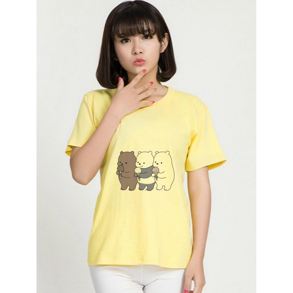 ÁO THUN NAM NỮ AT2428 THÚ CƯNG 3 CHÚ GẤU THỜI TRANG AOMI unisex PHONG CÁCH CÁ TÍNH ĐẸP