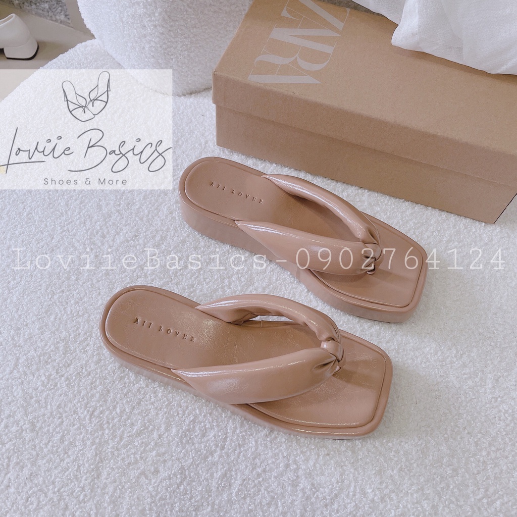 DÉP XUỒNG PHONG CÁCH LOVIIE BASICS - DÉP BÁNH MÌ QUAI PHỒNG - GIÀY THỜI TRANG XỎ NGÓN D220722