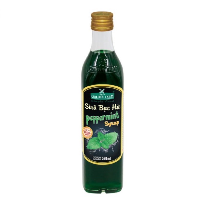 siro golden farm chai thủy tinh 520ml BẠC HÀ