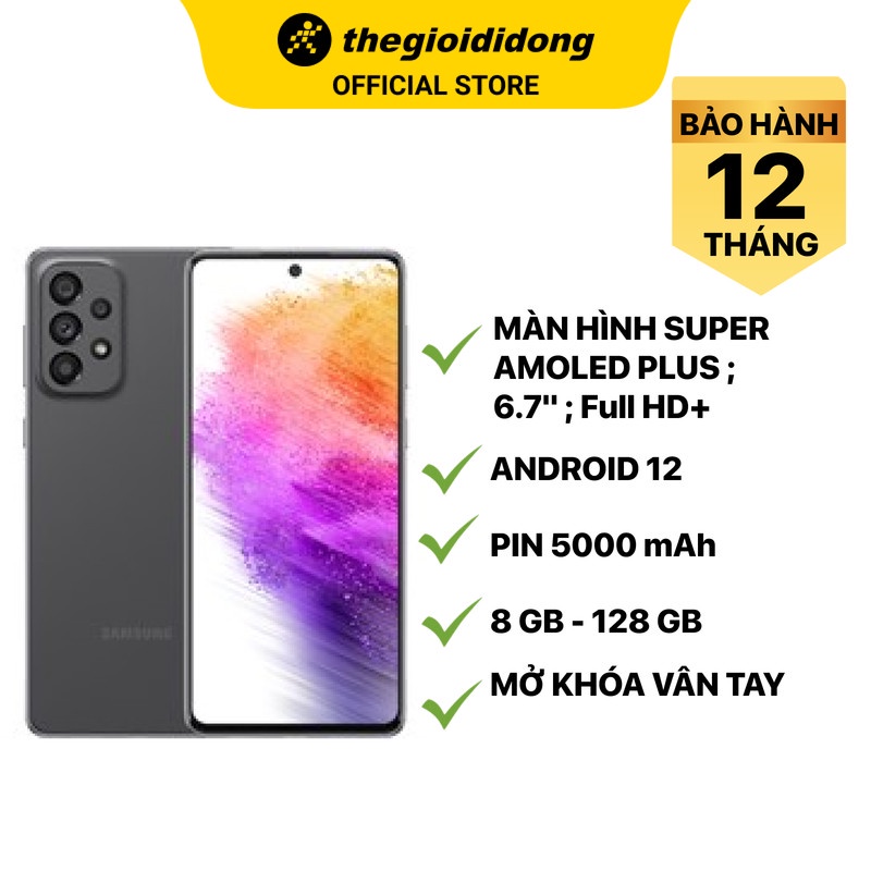 Điện thoại Samsung Galaxy A73  A736 - Hàng chính hãng