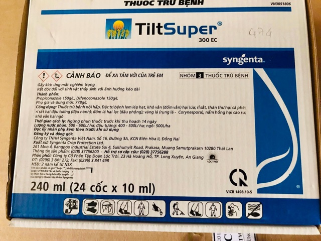 Thuốc trừ nấm bệnh Tilt Super 300EC (10ml)