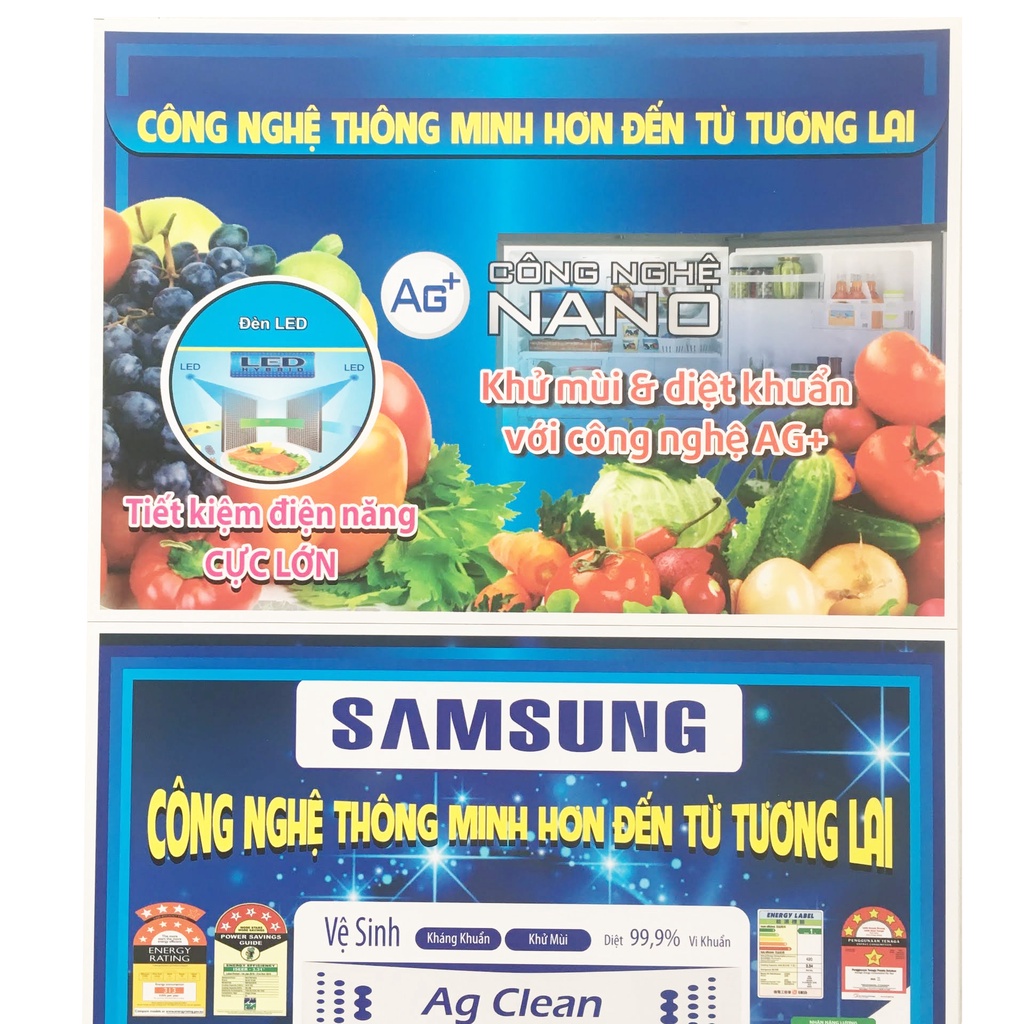 Miếng dán tủ lạnh Samsung [IN ĐẸP, SẮC NÉT] tem dán tủ lạnh Samsung