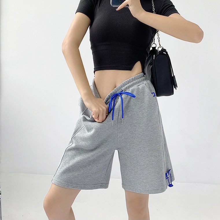 Quần đùi AE XANH KA chất cotton dầy from to unisex nam nữ mặc được, có 3 màu: Đen, xám trắng, ullzang, hot