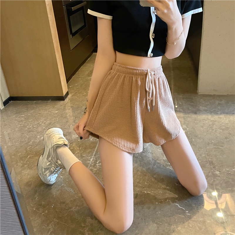 Quần short SUXI lưng cao ống rộng thiết kế dành cho nữ