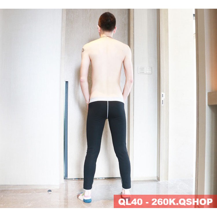 Quần giữ nhiệt, quần giữ ấm nam loại dày có lớp lông mịn QL40