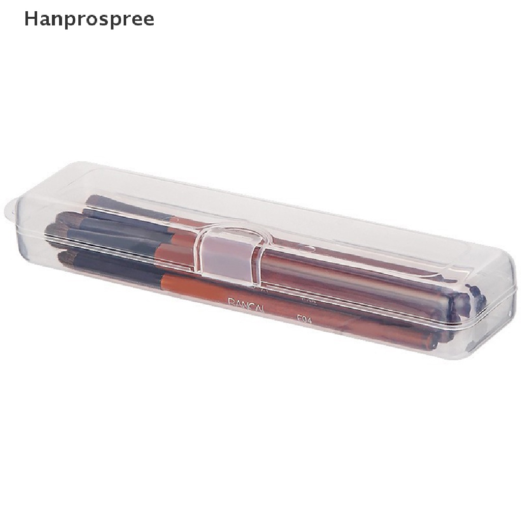 Hanprospree &gt; Hộp Đựng Cọ Trang Điểm / Bút Chì Kẻ Lông Mày Trong Suốt Gọn Nhẹ