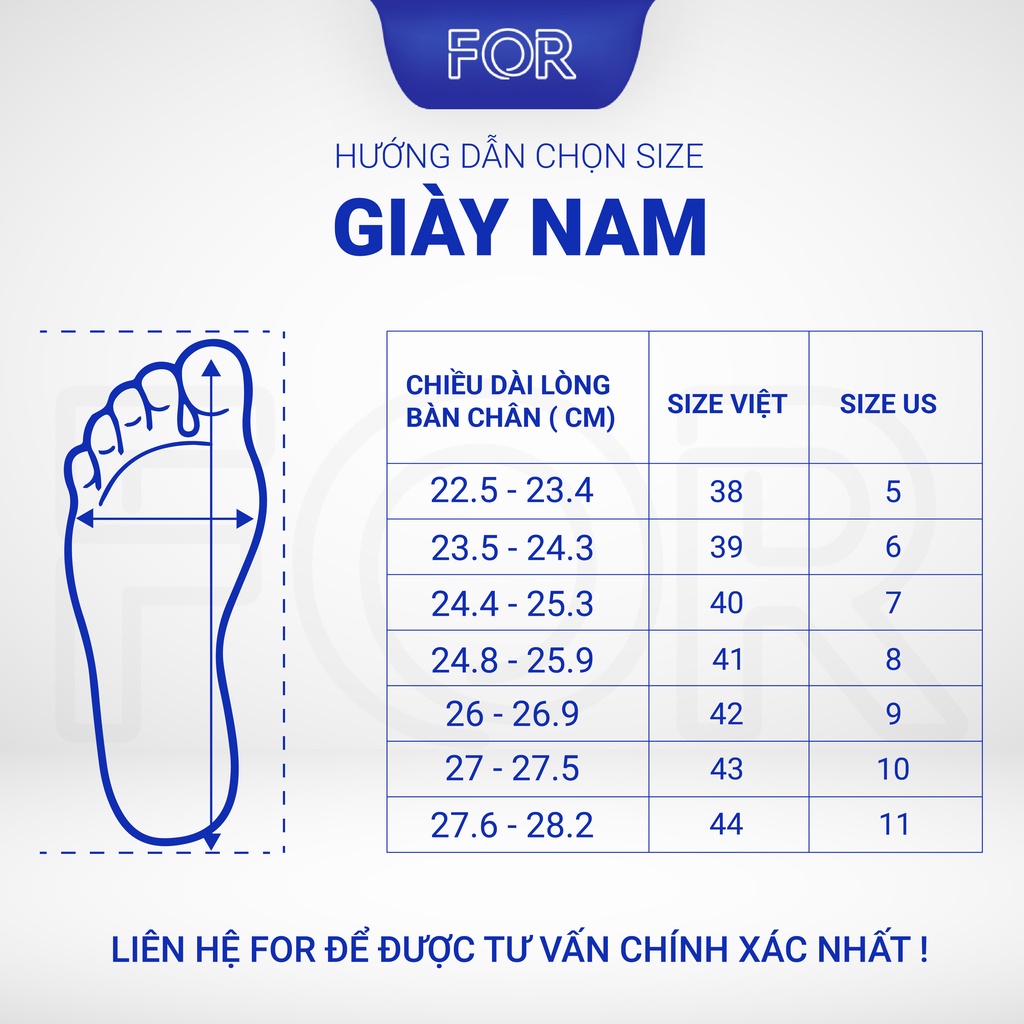 Giày lười nam FOR cao cấp thiết kế đai chuông sang trọng đế cao su siêu êm, bền chắc bảo hành 12 tháng TLF04